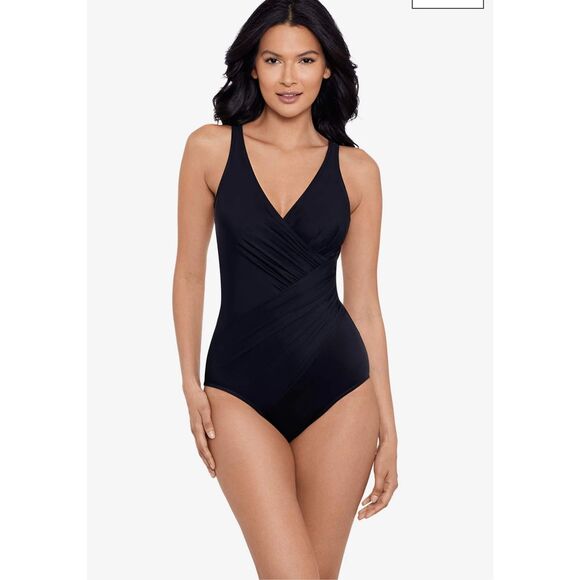 Miraclesuit NWT size 16W black one piece swimsuit - Picture 3 of 8